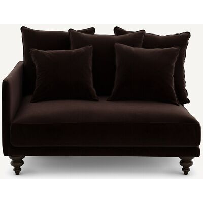 Am.Pm Μισός Καναπές Από Βελούδο Μ105xπ132xυ93cm Καφε Αριστερός, Δεξιός Am.Pm Μισός Καναπές Από Βελούδο Μ105xπ132xυ93cm Καφε Αριστερός, Δεξιός