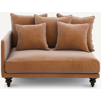Am.Pm Μισός Καναπές Από Βελούδο Μ105xπ132xυ93cm Μπεζ Αριστερός, Δεξιός Am.Pm Μισός Καναπές Από Βελούδο Μ105xπ132xυ93cm Μπεζ Αριστερός, Δεξιός