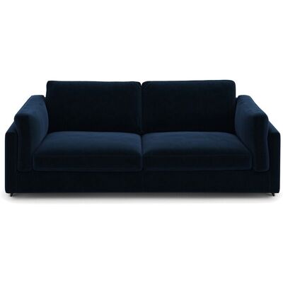 Am.Pm Πτυσσόμενος Καναπές Από Βελούδο Μ99xπ213xυ89cm Μπλε 3 Θέσεις Am.Pm Πτυσσόμενος Καναπές Από Βελούδο Μ99xπ213xυ89cm Μπλε 3 Θέσεις