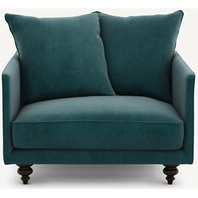 Am.Pm Βελούδινη Πολυθρόνα Μ87xπ87xυ85cm Μπλε 1 Θέση Am.Pm Βελούδινη Πολυθρόνα Μ87xπ87xυ85cm Μπλε 1 Θέση