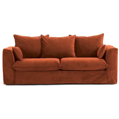 La Redoute Interieurs Καναπές Από Βελούδο Μ112xπ195xυ86cm Καφε 3 Θέσεις, 4 Θέσεις La Redoute Interieurs Καναπές Από Βελούδο Μ112xπ195xυ86cm Καφε 3 Θέσεις, 4 Θέσεις