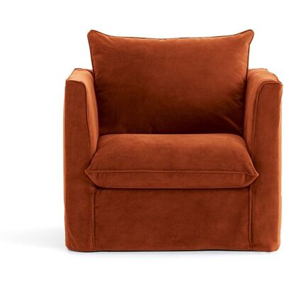 La Redoute Interieurs Πολυθρόνα Από Βελούδο Μ95xπ92xυ86cm Καφε 1 Θέση La Redoute Interieurs Πολυθρόνα Από Βελούδο Μ95xπ92xυ86cm Καφε 1 Θέση