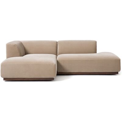 Am.Pm Γωνιακός Καναπές Από Βελούδο Μ152xπ232xυ67cm Μπεζ Δεξιός, Αριστερός Am.Pm Γωνιακός Καναπές Από Βελούδο Μ152xπ232xυ67cm Μπεζ Δεξιός, Αριστερός