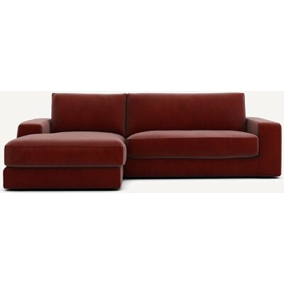 Am.Pm Γωνιακός Καναπές Από Βελούδο Μ170xπ250xυ78cm Κοκκινο Δεξιός, Αριστερός Am.Pm Γωνιακός Καναπές Από Βελούδο Μ170xπ250xυ78cm Κοκκινο Δεξιός, Αριστερός
