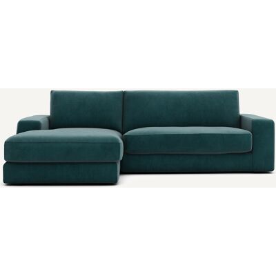 Am.Pm Γωνιακός Καναπές Από Βελούδο Μ170xπ250xυ78cm Μπλε Αριστερός, Δεξιός Am.Pm Γωνιακός Καναπές Από Βελούδο Μ170xπ250xυ78cm Μπλε Αριστερός, Δεξιός