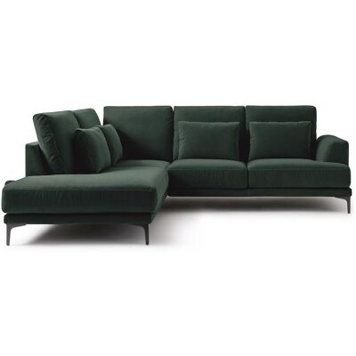 Am.Pm Γωνιακός Καναπές Από Βελούδο Μ222xπ258xυ83cm Πρασινο Δεξιός, Αριστερός Am.Pm Γωνιακός Καναπές Από Βελούδο Μ222xπ258xυ83cm Πρασινο Δεξιός, Αριστερός