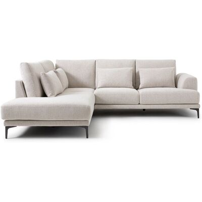 Am.Pm Γωνιακός Καναπές Από Τουίντ Μ222xπ258xυ83cm Λευκο Δεξιός, Αριστερός Am.Pm Γωνιακός Καναπές Από Τουίντ Μ222xπ258xυ83cm Λευκο Δεξιός, Αριστερός