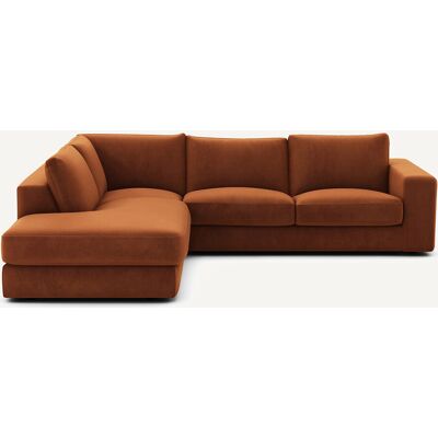Am.Pm Γωνιακός Καναπές Από Βελούδο Μ233xπ282xυ78cm Καφε Δεξιός, Αριστερός Am.Pm Γωνιακός Καναπές Από Βελούδο Μ233xπ282xυ78cm Καφε Δεξιός, Αριστερός