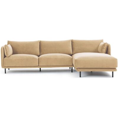 La Redoute Interieurs - Victor - Δεξί γωνία - Βελούδινο Cappuccino - Corner sofa La Redoute Interieurs - Victor - Δεξί γωνία - Βελούδινο Cappuccino - Corner sofa