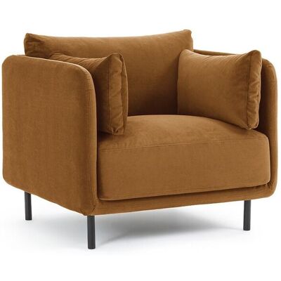 La Redoute Interieurs Πολυθρόνα Από Βελούδο Μ95xπ97xυ84cm Καφε 1 Θέση La Redoute Interieurs Πολυθρόνα Από Βελούδο Μ95xπ97xυ84cm Καφε 1 Θέση
