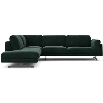Am.Pm Γωνιακός Καναπές Από Βελούδο Μ234xπ289xυ82cm Πρασινο Δεξιός, Αριστερός Am.Pm Γωνιακός Καναπές Από Βελούδο Μ234xπ289xυ82cm Πρασινο Δεξιός, Αριστερός