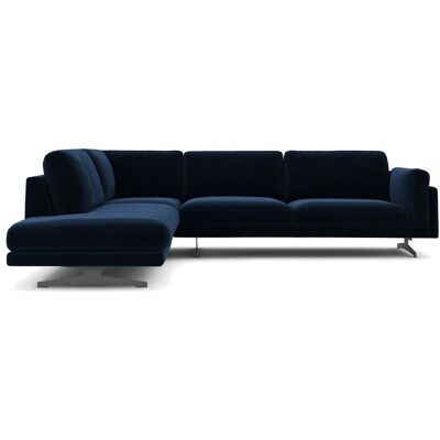 Am.Pm Γωνιακός Καναπές Από Βελούδο Μ234xπ289xυ82cm Μπλε Δεξιός, Αριστερός Am.Pm Γωνιακός Καναπές Από Βελούδο Μ234xπ289xυ82cm Μπλε Δεξιός, Αριστερός