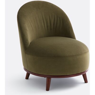 La Redoute Interieurs Βελούδινη Πολυθρόνα Μ58xπ68xυ75cm Πρασινο One Size La Redoute Interieurs Βελούδινη Πολυθρόνα Μ58xπ68xυ75cm Πρασινο One Size