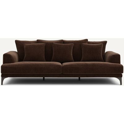 Am.Pm Καναπές Από Βελούδινο Chenille Μ105xπ217xυ84cm Καφε 4 Θέσεις, 3 Θέσεις Am.Pm Καναπές Από Βελούδινο Chenille Μ105xπ217xυ84cm Καφε 4 Θέσεις, 3 Θέσεις