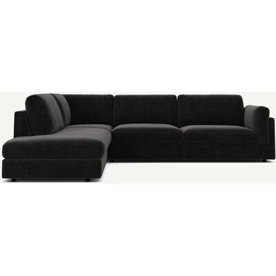 Am.Pm Γωνιακός Καναπές-Σεζλόνγκ Βελούδο Chenille Μ236xπ287xυ81cm Μαυρο Δεξιός, Αριστερός Am.Pm Γωνιακός Καναπές-Σεζλόνγκ Βελούδο Chenille Μ236xπ287xυ81cm Μαυρο Δεξιός, Αριστερός
