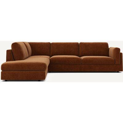 Am.Pm Γωνιακός Καναπές-Σεζλόνγκ Βελούδο Chenille Μ236xπ287xυ81cm Καφε Δεξιός, Αριστερός Am.Pm Γωνιακός Καναπές-Σεζλόνγκ Βελούδο Chenille Μ236xπ287xυ81cm Καφε Δεξιός, Αριστερός