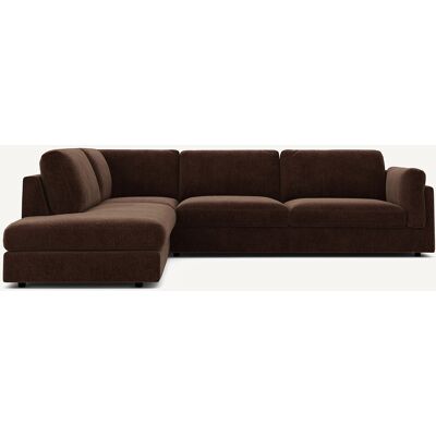 Am.Pm Γωνιακός Καναπές-Σεζλόνγκ Βελούδο Chenille Μ236xπ287xυ81cm Καφε Αριστερός, Δεξιός Am.Pm Γωνιακός Καναπές-Σεζλόνγκ Βελούδο Chenille Μ236xπ287xυ81cm Καφε Αριστερός, Δεξιός