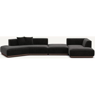 Am.Pm Γωνιακός Καναπές Δεξιά Xl Από Βελούδο Chenille Μ152xπ416xυ67cm Μαυρο Δεξιός Am.Pm Γωνιακός Καναπές Δεξιά Xl Από Βελούδο Chenille Μ152xπ416xυ67cm Μαυρο Δεξιός