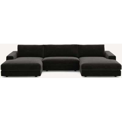 Am.Pm Καναπές 5 Θέσεων Από Βελούδινο Chenille Μ173xπ370xυ78cm Μαυρο 5 Θέσεις Am.Pm Καναπές 5 Θέσεων Από Βελούδινο Chenille Μ173xπ370xυ78cm Μαυρο 5 Θέσεις