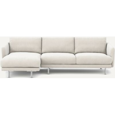 Am.Pm Γωνιακός Καναπές Από Βελούδινo Chenille Μ148xπ246xυ76cm Λευκο Δεξιός, Αριστερός Am.Pm Γωνιακός Καναπές Από Βελούδινo Chenille Μ148xπ246xυ76cm Λευκο Δεξιός, Αριστερός