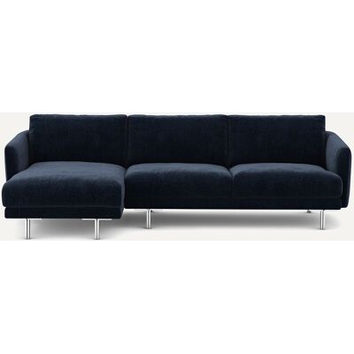 Am.Pm Γωνιακός Καναπές Από Βελούδινo Chenille Μ148xπ246xυ76cm Μπλε Αριστερός, Δεξιός Am.Pm Γωνιακός Καναπές Από Βελούδινo Chenille Μ148xπ246xυ76cm Μπλε Αριστερός, Δεξιός