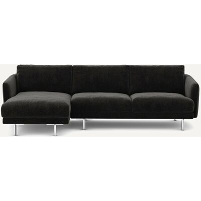 Am.Pm Γωνιακός Καναπές Από Βελούδινo Chenille Μ148xπ246xυ76cm Μαυρο Δεξιός, Αριστερός Am.Pm Γωνιακός Καναπές Από Βελούδινo Chenille Μ148xπ246xυ76cm Μαυρο Δεξιός, Αριστερός