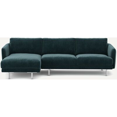 Am.Pm Γωνιακός Καναπές Από Βελούδινo Chenille Μ148xπ246xυ76cm Πρασινο Αριστερός, Δεξιός Am.Pm Γωνιακός Καναπές Από Βελούδινo Chenille Μ148xπ246xυ76cm Πρασινο Αριστερός, Δεξιός