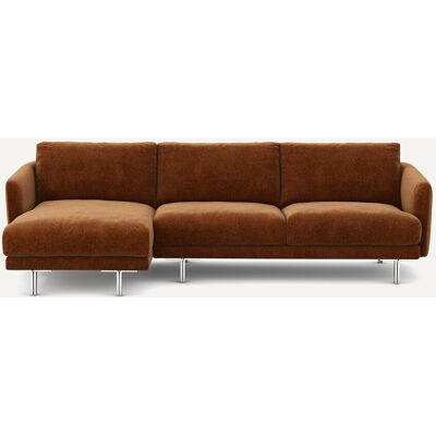 Am.Pm Γωνιακός Καναπές Από Βελούδινo Chenille Μ148xπ246xυ76cm Καφε Δεξιός, Αριστερός Am.Pm Γωνιακός Καναπές Από Βελούδινo Chenille Μ148xπ246xυ76cm Καφε Δεξιός, Αριστερός