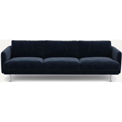 Am.Pm Καναπές Από Βελούδινo Chenille Μ101xπ221xυ76cm Μπλε 4 Θέσεις, 3 Θέσεις Am.Pm Καναπές Από Βελούδινo Chenille Μ101xπ221xυ76cm Μπλε 4 Θέσεις, 3 Θέσεις