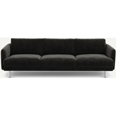 Am.Pm Καναπές Από Βελούδινo Chenille Μ101xπ221xυ76cm Μαυρο 3 Θέσεις, 4 Θέσεις Am.Pm Καναπές Από Βελούδινo Chenille Μ101xπ221xυ76cm Μαυρο 3 Θέσεις, 4 Θέσεις