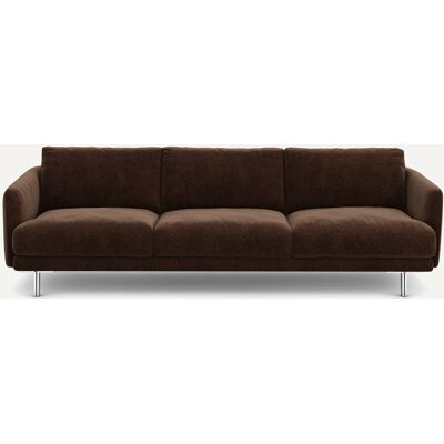 Am.Pm Καναπές Από Βελούδινo Chenille Μ101xπ221xυ76cm Καφε 4 Θέσεις, 3 Θέσεις Am.Pm Καναπές Από Βελούδινo Chenille Μ101xπ221xυ76cm Καφε 4 Θέσεις, 3 Θέσεις