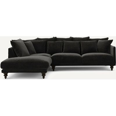 Am.Pm Γωνιακός Καναπές Από Βελούδινο Chenille Μ206xπ279xυ93cm Μαυρο Δεξιός, Αριστερός Am.Pm Γωνιακός Καναπές Από Βελούδινο Chenille Μ206xπ279xυ93cm Μαυρο Δεξιός, Αριστερός
