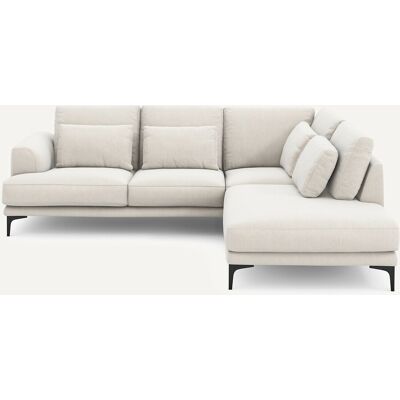 Am.Pm Γωνιακός Καναπές Δεξιός Από Βελούδινο Chenille Μ222xπ258xυ83cm Λευκο Δεξιός Am.Pm Γωνιακός Καναπές Δεξιός Από Βελούδινο Chenille Μ222xπ258xυ83cm Λευκο Δεξιός