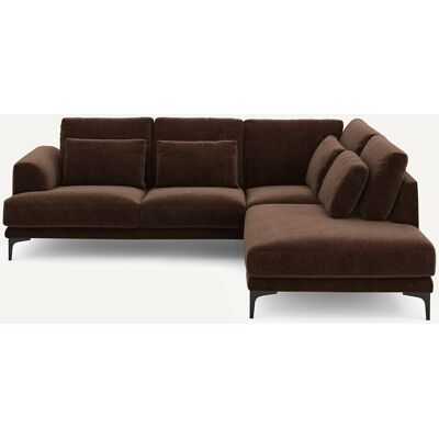 Am.Pm Γωνιακός Καναπές Δεξιός Από Βελούδινο Chenille Μ222xπ258xυ83cm Καφε Δεξιός Am.Pm Γωνιακός Καναπές Δεξιός Από Βελούδινο Chenille Μ222xπ258xυ83cm Καφε Δεξιός