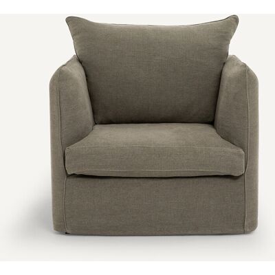 Am.Pm Πολυθρόνα Από Λινό Stonewashed Μ95xπ90xυ82cm Καφε 1 Θέση Am.Pm Πολυθρόνα Από Λινό Stonewashed Μ95xπ90xυ82cm Καφε 1 Θέση