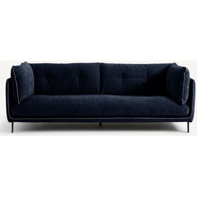 Am.Pm Καναπές Από Βελούδινο Chenille Μ106xπ221xυ80cm Μπλε 4 Θέσεις, 3 Θέσεις Am.Pm Καναπές Από Βελούδινο Chenille Μ106xπ221xυ80cm Μπλε 4 Θέσεις, 3 Θέσεις