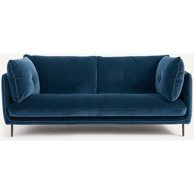 Am.Pm Compact Καναπές Από Βελούδο Μ106xπ201xυ80cm Μπλε 3 Θέσεις Am.Pm Compact Καναπές Από Βελούδο Μ106xπ201xυ80cm Μπλε 3 Θέσεις