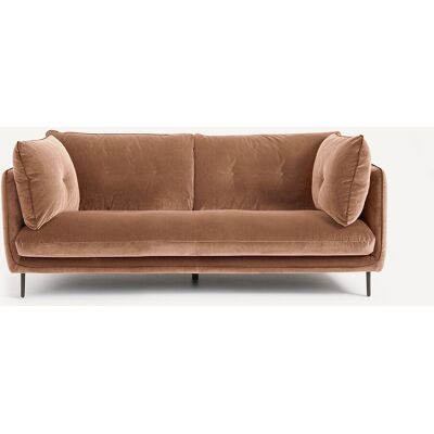 Am.Pm Compact Καναπές Από Βελούδο Μ106xπ201xυ80cm Μπεζ 3 Θέσεις Am.Pm Compact Καναπές Από Βελούδο Μ106xπ201xυ80cm Μπεζ 3 Θέσεις