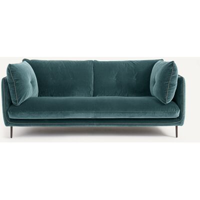 Am.Pm Compact Καναπές Από Βελούδο Μ106xπ201xυ80cm Μπλε 3 Θέσεις Am.Pm Compact Καναπές Από Βελούδο Μ106xπ201xυ80cm Μπλε 3 Θέσεις