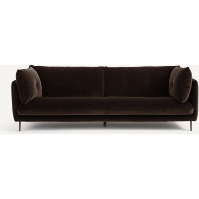 Am.Pm Καναπές Με Βελούδινο Ύφασμα Μ106xπ221xυ80cm Καφε 3 Θέσεις, 4 Θέσεις Am.Pm Καναπές Με Βελούδινο Ύφασμα Μ106xπ221xυ80cm Καφε 3 Θέσεις, 4 Θέσεις