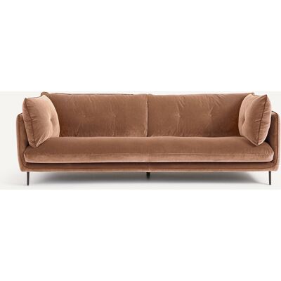 Am.Pm Καναπές Με Βελούδινο Ύφασμα Μ106xπ221xυ80cm Μπεζ 3 Θέσεις, 4 Θέσεις Am.Pm Καναπές Με Βελούδινο Ύφασμα Μ106xπ221xυ80cm Μπεζ 3 Θέσεις, 4 Θέσεις