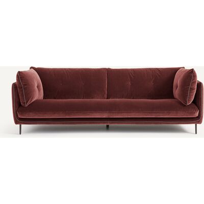 Am.Pm Καναπές Με Βελούδινο Ύφασμα Μ106xπ221xυ80cm Κοκκινο 4 Θέσεις, 3 Θέσεις Am.Pm Καναπές Με Βελούδινο Ύφασμα Μ106xπ221xυ80cm Κοκκινο 4 Θέσεις, 3 Θέσεις