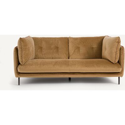 Am.Pm Compact Καναπές Από Λινό Βελούδο Μ106xπ201xυ80cm Καφε 3 Θέσεις Am.Pm Compact Καναπές Από Λινό Βελούδο Μ106xπ201xυ80cm Καφε 3 Θέσεις