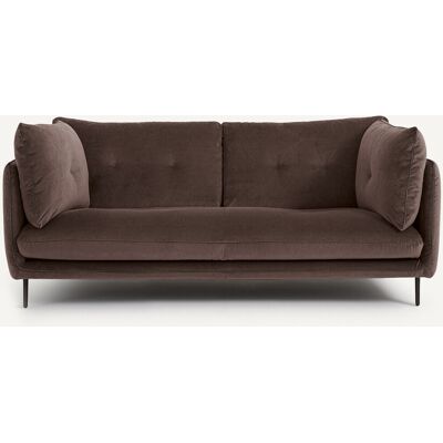 Am.Pm Compact Καναπές Από Λινό Βελούδο Μ106xπ201xυ80cm Καφε 3 Θέσεις Am.Pm Compact Καναπές Από Λινό Βελούδο Μ106xπ201xυ80cm Καφε 3 Θέσεις