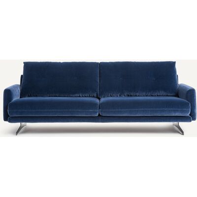 Am.Pm Καναπές Από Βελούδο Μ95xπ201xυ81cm Μπλε 3 Θέσεις, 4 Θέσεις Am.Pm Καναπές Από Βελούδο Μ95xπ201xυ81cm Μπλε 3 Θέσεις, 4 Θέσεις