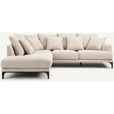 Am.Pm Γωνιακός Καναπές Από Ύφασμα Bouclette Μ222xπ258xυ84cm Μπεζ Δεξιός, Αριστερός Am.Pm Γωνιακός Καναπές Από Ύφασμα Bouclette Μ222xπ258xυ84cm Μπεζ Δεξιός, Αριστερός