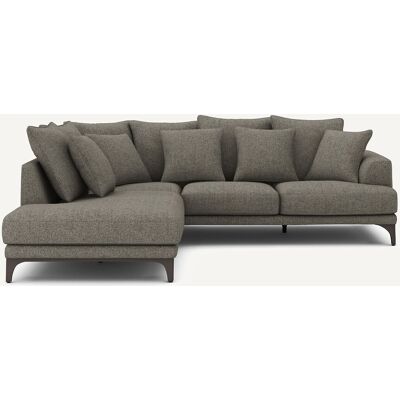 Am.Pm Γωνιακός Καναπές Από Tweed Ύφασμα Μ222xπ258xυ84cm Καφε Αριστερός, Δεξιός Am.Pm Γωνιακός Καναπές Από Tweed Ύφασμα Μ222xπ258xυ84cm Καφε Αριστερός, Δεξιός