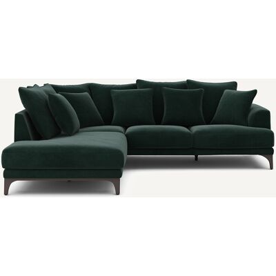 Am.Pm Γωνιακός Καναπές Από Βελούδο Μ222xπ258xυ84cm Πρασινο Δεξιός, Αριστερός Am.Pm Γωνιακός Καναπές Από Βελούδο Μ222xπ258xυ84cm Πρασινο Δεξιός, Αριστερός