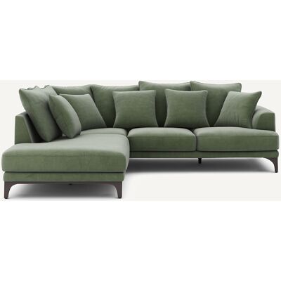 Am.Pm Γωνιακός Καναπές Από Βελούδο Μ222xπ258xυ84cm Πρασινο Αριστερός, Δεξιός Am.Pm Γωνιακός Καναπές Από Βελούδο Μ222xπ258xυ84cm Πρασινο Αριστερός, Δεξιός