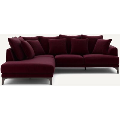 Am.Pm Γωνιακός Καναπές Από Βελούδο Μ222xπ258xυ84cm Κοκκινο Αριστερός, Δεξιός Am.Pm Γωνιακός Καναπές Από Βελούδο Μ222xπ258xυ84cm Κοκκινο Αριστερός, Δεξιός